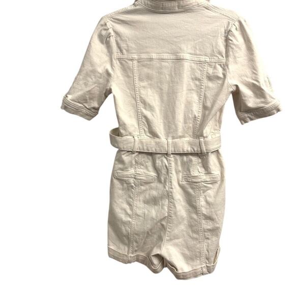 Avec Les Filles White Denim Romper Small - Picture 2 of 3